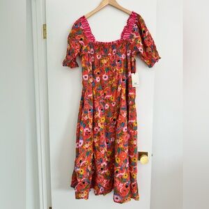 NWT - Printfresh Red Floral Midi Dress